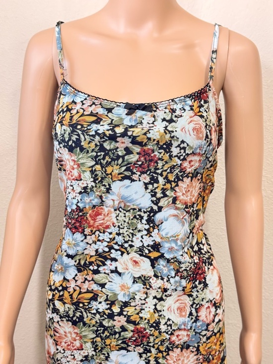 Floral Spaghetti-Strap Summer Dress - Black Multi - Picture 6 of 11